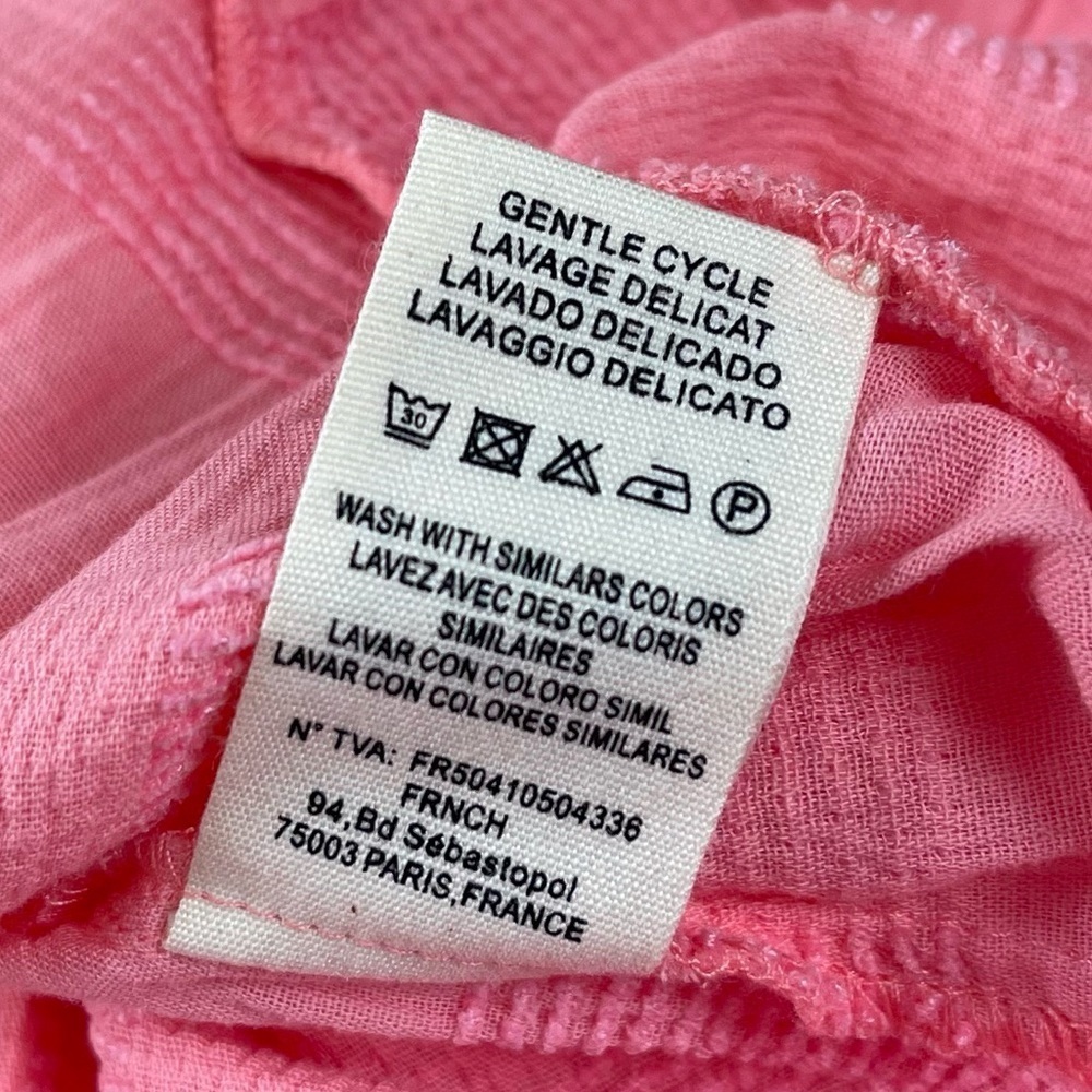 Frnch Maxi Dress Womens Medium Pink Sleeveless Cotton Blend Scoop Back NWT NEW - Picture 8 of 10